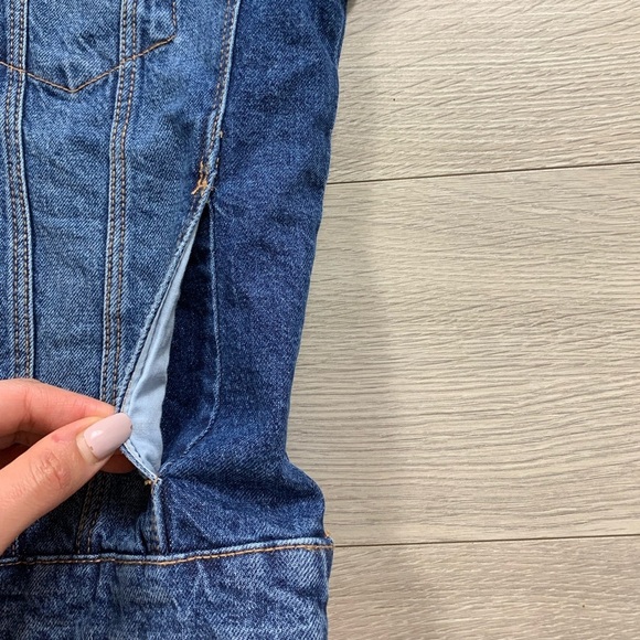 Zara Dark Wash Denim Jean Jacket - Picture 7 of 11